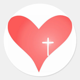 Sticker Cross/Heart