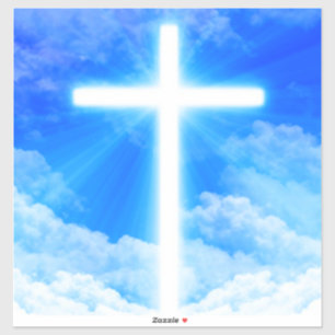Sticker Cross of Light Jesus Christ Customizable Christian