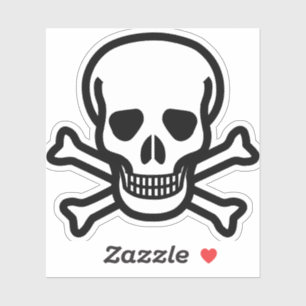 Sticker cross skull danger crossbonds