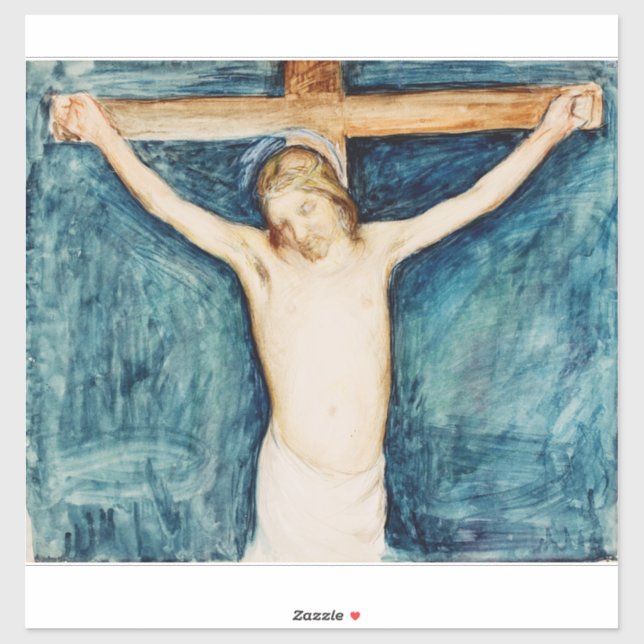 Sticker Crucifixion du Retable de l'église (Feuille)