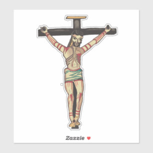 Sticker Crucifixion Jésus Christ Croix Aquarelle art