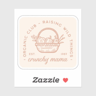 Sticker Crunchy maman bio club homestead sahm esthétique
