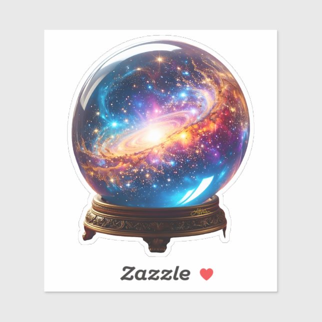 Sticker Crystal Ball - Je Vois Un Événement Cosmique Dans  (Feuille)