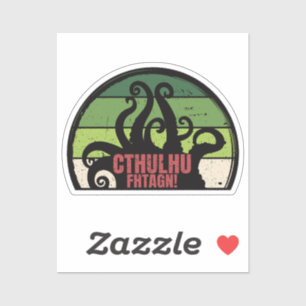 Sticker Cthulhu Fhtagn Vintage