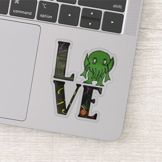 Sticker Cthulhu LOVE (Détail)