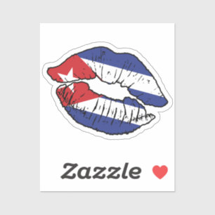 Sticker Cuba Drapeau d'amour cubain