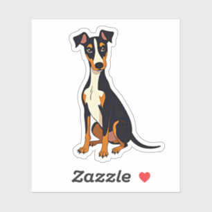 Sticker Cubisme Manchester Terrier, Charme adorable, Petit