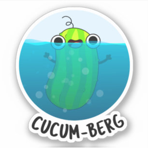 Sticker Cucum-berg Funny Concomber Pun