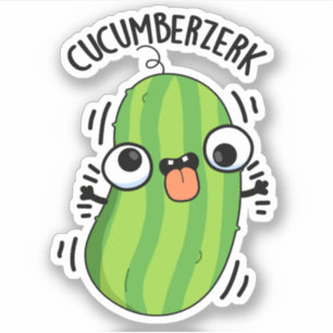 Sticker Cucumberzerk Funny Berzerk Cucumber Pun