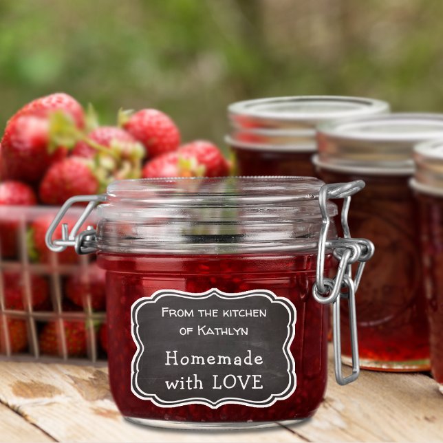 Sticker Cuisine en tableau noir NAME Maison faite avec amo (Créateur téléchargé)