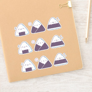 Sticker Cuisine japonaise Onigiri Rice Balls Drôle