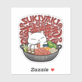 Sticker Cuisine japonaise Sukiyaki Chat