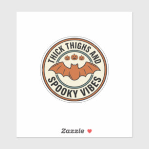Sticker Cuisses Épaisses Chauve-Souris Halloween Vibes Som