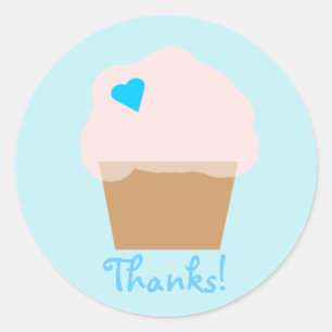 Sticker Cupcake Bleu