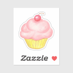 Sticker Cupcake Rose