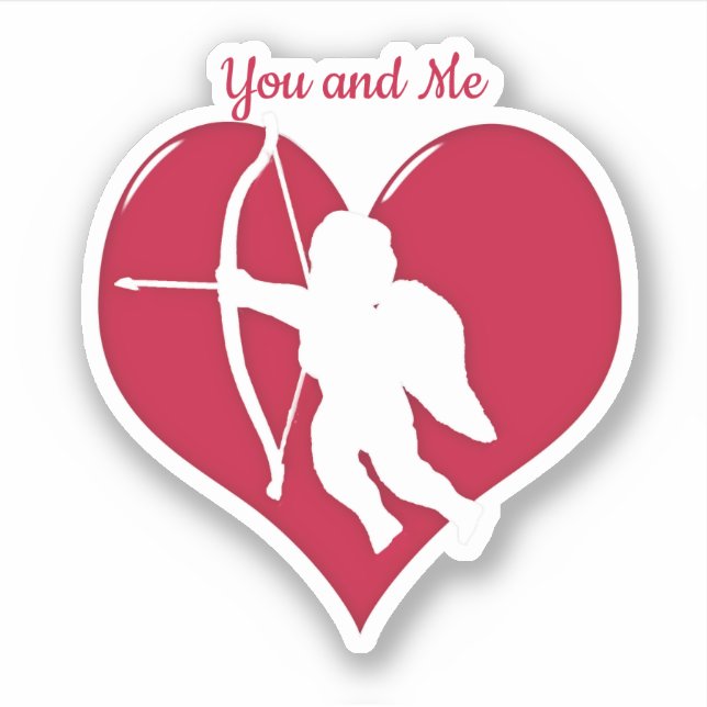 Sticker Cupidon Amour Saint-Valentin  (Devant)