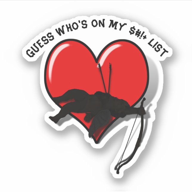 Sticker Cupidon Anti Saint-Valentin  (Devant)