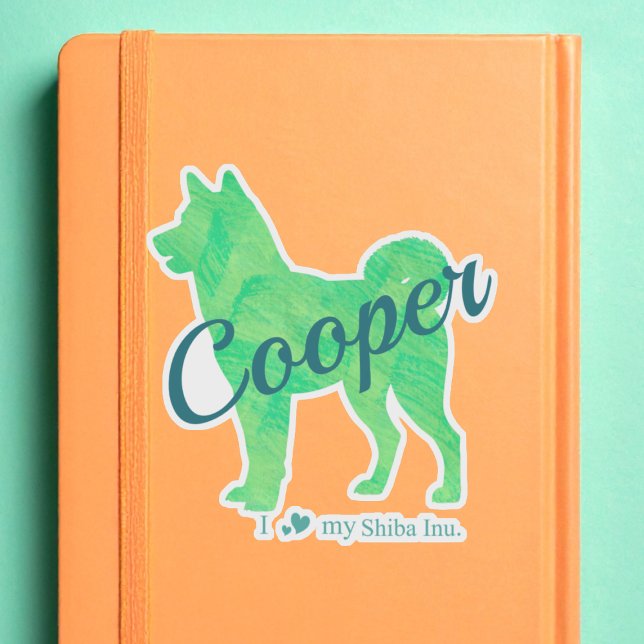 Sticker Custom Cute Pastel Green Color Shiba Inu – Dog (Créateur téléchargé)