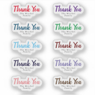 Sticker Custom Family Text Christmas Merci cadeau d'affair