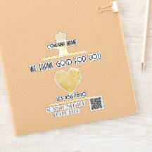 Custom HEART Thank GOD For Business Logo THANK YOU