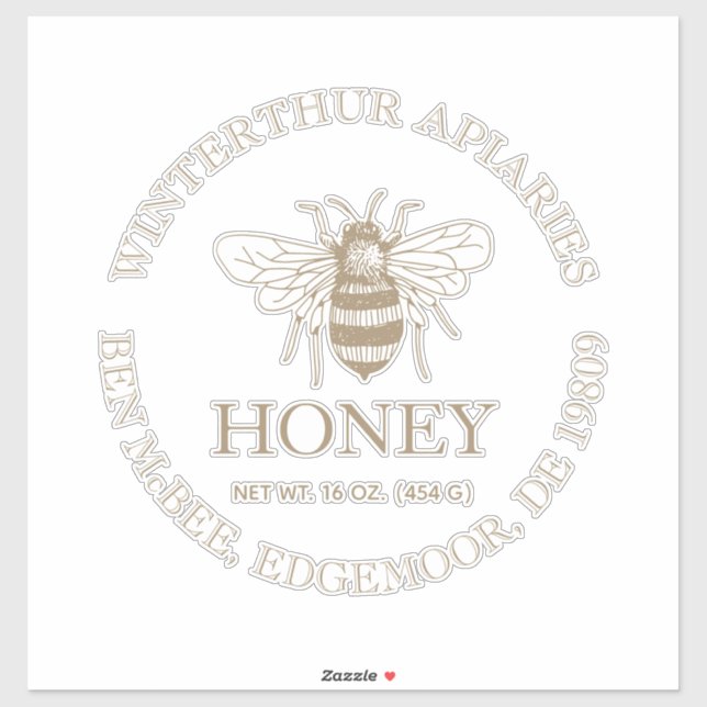 Sticker Custom Honey Business Promotional (Feuille)