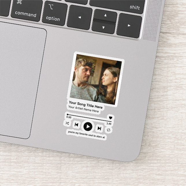 Sticker Custom Photo Music Player Personalized Song Gift (Détail)