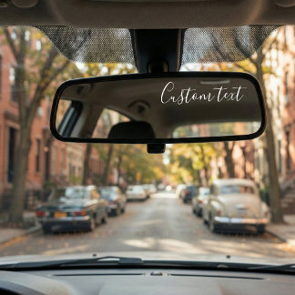 Sticker Custom Text Mirror Decal – Personalized Car Mirror