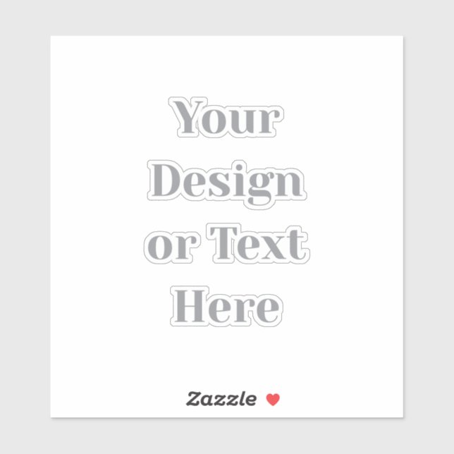 Sticker Customizable Your Design or Text Here Personalized (Feuille)