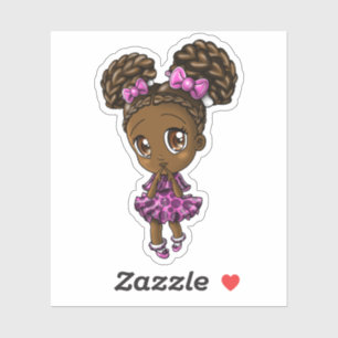 Sticker Cute Africaine Américaine