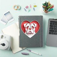 Cute American Bulldog Heart Amoureux des chiens Pu