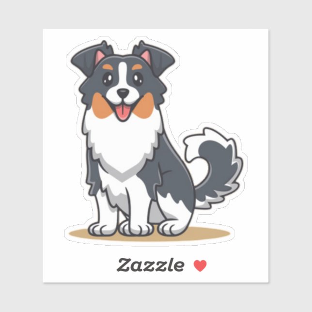 Sticker Cute Australian Shepherd-23145 (Feuille)