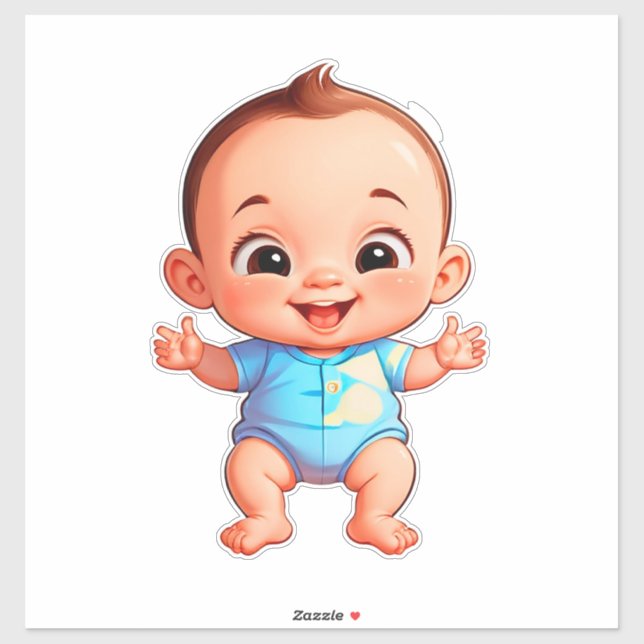 Sticker Cute Baby Boy (Feuille)