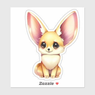 Sticker Cute Baby Fennec Fox
