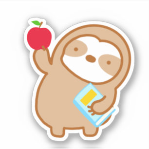 Sticker Cute Back to School Teacher Sloth