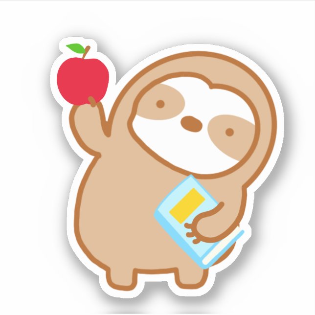 Sticker Cute Back to School Teacher Sloth (Devant)
