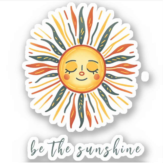 Sticker Cute "Be The Sunshine" Vinyl (Devant)