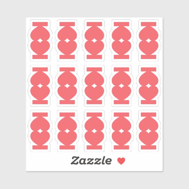 Sticker Cute Blank Heart Shape Index Tabs Journal Divider (Feuille)