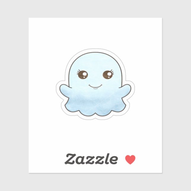 Sticker Cute Boo Design tendance Unique (Feuille)