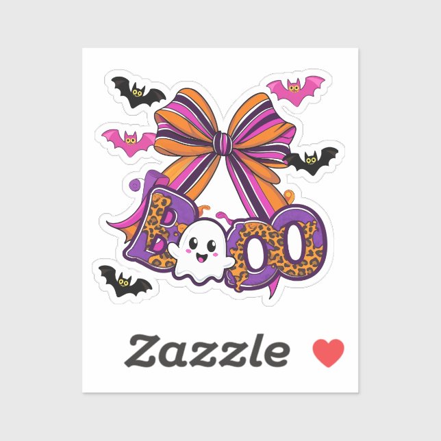 Sticker Cute Boo Ghost (Feuille)
