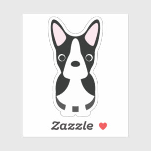 Sticker Cute Boston Terrier Chien Chien Chien Chien Chien 