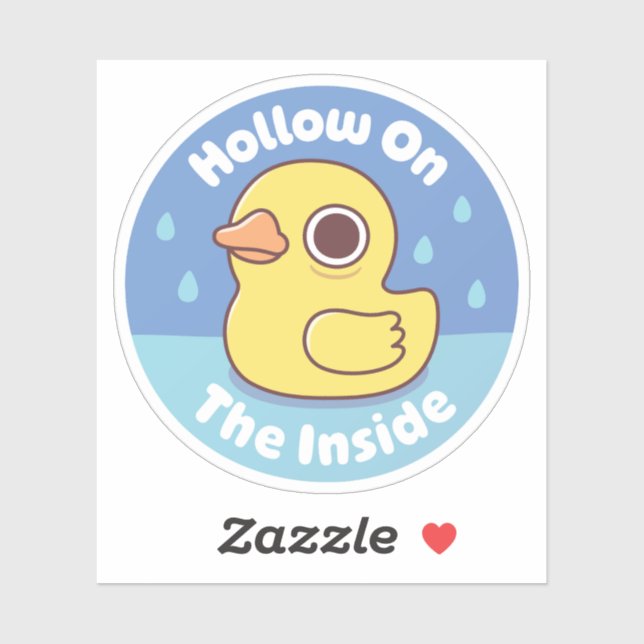 Sticker Cute Canard En Caoutchouc Hollow Sur L'Intérieur D (Feuille)