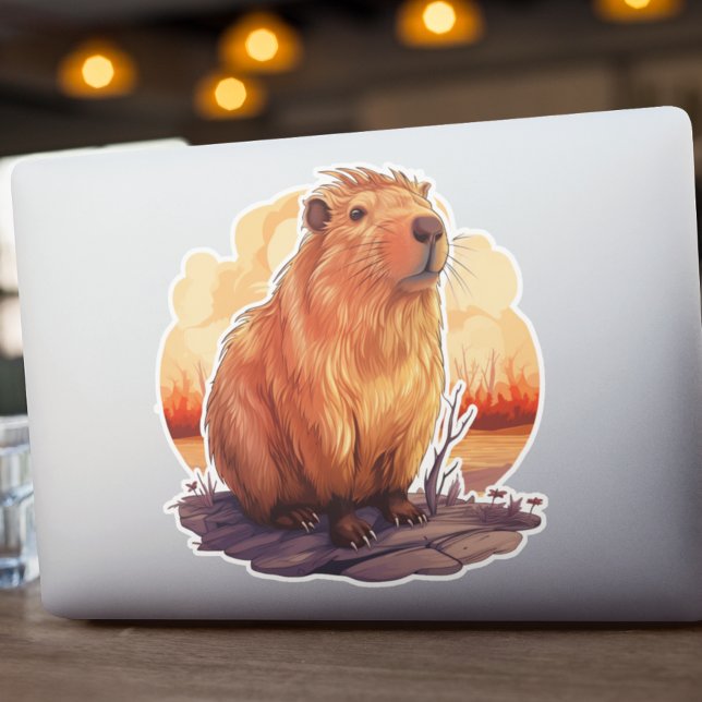 Sticker Cute Capybara (Créateur téléchargé)