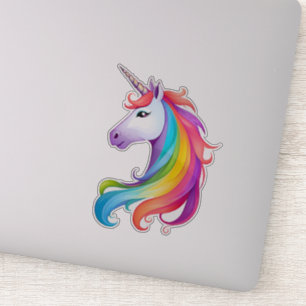 Sticker Cute caricorne caricature tête de cheval