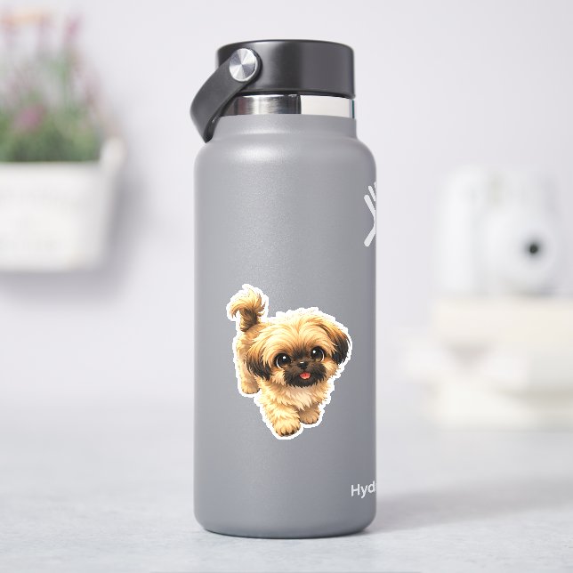 Sticker Cute Cartoon Shih Tzu Nala Puppy Dog (HydroFlask)