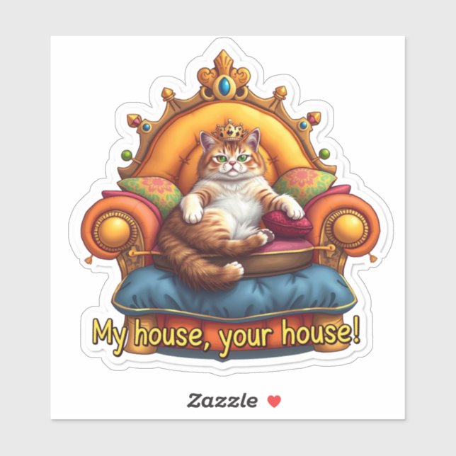 Sticker Cute chat (Feuille)