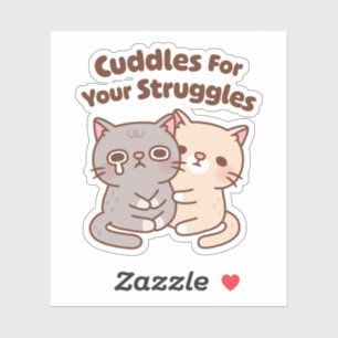 Sticker Cute Chats Bouddles Pour Vos Luttes