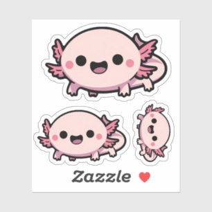 Sticker Cute Chibi Axolotl