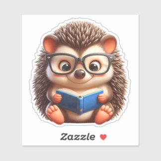 Sticker Cute Chibi Lecture Hedgehog