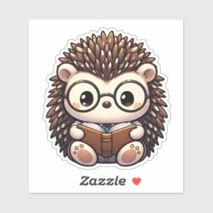 Sticker Cute Chibi Lecture Hedgehog