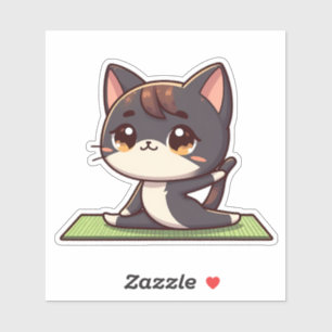 Sticker Cute Chibi Yoga Chat